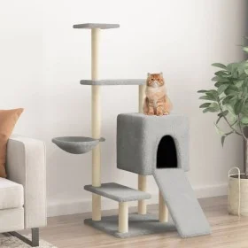 Cat scratching post with light gray sisal posts 130.5 cm by vidaXL, Cat furniture - Ref: Foro24-172041, Price: 44,79 €, Disco...