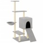 Katzenkratzbaum mit hellgrauen Sisalstämmen 130,5 cm von vidaXL, Katzenmöbel - Ref: Foro24-172041, Preis: 45,15 €, Rabatt: %