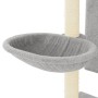 Katzenkratzbaum mit hellgrauen Sisalstämmen 130,5 cm von vidaXL, Katzenmöbel - Ref: Foro24-172041, Preis: 45,15 €, Rabatt: %