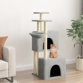 Katzenkratzbaum mit hellgrauen Sisalstämmen 122 cm von vidaXL, Katzenmöbel - Ref: Foro24-172053, Preis: 49,09 €, Rabatt: %