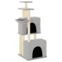 Katzenkratzbaum mit hellgrauen Sisalstämmen 122 cm von vidaXL, Katzenmöbel - Ref: Foro24-172053, Preis: 49,09 €, Rabatt: %