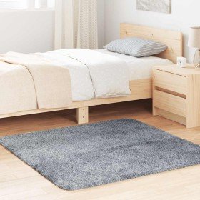 Alfombra de pelo largo NAVARRA gris claro 120x120 cm poliéster
