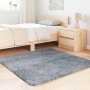 Alfombra de pelo largo NAVARRA gris claro 120x120 cm poliéster