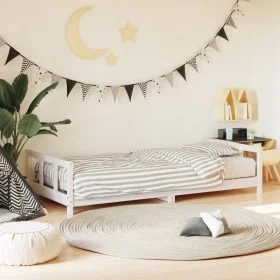 White pine wood children's bed frame 90x200 cm by vidaXL, Cribs and beds for children - Ref: Foro24-834424, Price: 92,99 €, D...