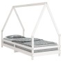 Kinderbettgestell Zirbenholz weiß 90x200 cm von vidaXL, Kinderbetten und Betten für Kinder - Ref: Foro24-834484, Preis: 107,3...