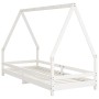 Kinderbettgestell Zirbenholz weiß 90x200 cm von vidaXL, Kinderbetten und Betten für Kinder - Ref: Foro24-834484, Preis: 107,3...