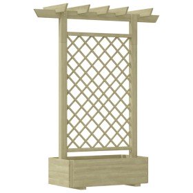 Pérgola con jardinera de madera 162x56x204 cm en Pérgolas, arcos y enrejados de jardín | Comprar online en Foro24