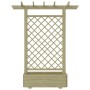 Pérgola con jardinera de madera 162x56x204 cm