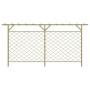 Valla de jardín celosía con pérgola superior madera