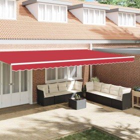 Valance de toldo Rojo 5.8 x 0.2 m Lona