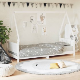 Estructura de cama para niños madera de pino blanco 80x200 cm