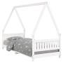 White pine wood children's bed frame 80x200 cm by vidaXL, Cribs and beds for children - Ref: Foro24-834496, Price: 105,63 €, ...