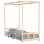 Solid pine wood bed frame for children 90x200 cm by vidaXL, Cribs and beds for children - Ref: Foro24-834522, Price: 104,91 €...
