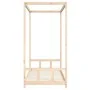 Bettgestell aus massivem Zirbenholz für Kinder 90x200 cm von vidaXL, Kinderbetten und Betten für Kinder - Ref: Foro24-834522,...
