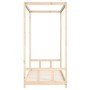 Solid pine wood bed frame for children 90x200 cm by vidaXL, Cribs and beds for children - Ref: Foro24-834522, Price: 104,91 €...
