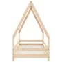 Estructura de cama para niños madera maciza de pino 90x200 cm de vidaXL, Cunas y camas para niños - Ref: Foro24-834483, Preci...