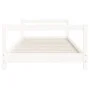 Kinderbettgestell Zirbenholz weiß 90x200 cm von vidaXL, Kinderbetten und Betten für Kinder - Ref: Foro24-834394, Preis: 80,65...