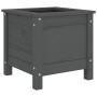 Solid gray pine wood planter 40x40x39 cm by vidaXL, Pots and planters - Ref: Foro24-825249, Price: 52,61 €, Discount: %