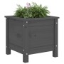 Solid gray pine wood planter 40x40x39 cm by vidaXL, Pots and planters - Ref: Foro24-825249, Price: 52,61 €, Discount: %