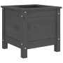 Solid gray pine wood planter 40x40x39 cm by vidaXL, Pots and planters - Ref: Foro24-825249, Price: 52,61 €, Discount: %