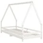 White pine wood children's bed frame 80x200 cm by vidaXL, Cribs and beds for children - Ref: Foro24-834481, Price: 103,19 €, ...