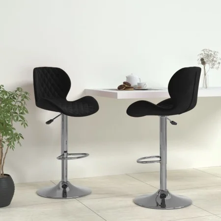 Küchenhocker 2 Einheiten aus schwarzem Samt von vidaXL, Küchenhocker - Ref: Foro24-334908, Preis: 148,72 €, Rabatt: %