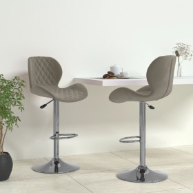 Kitchen stools 2 units light gray velvet by vidaXL, Kitchen stools - Ref: Foro24-334911, Price: 123,24 €, Discount: %