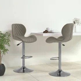 Kitchen stools 2 units light gray velvet by vidaXL, Kitchen stools - Ref: Foro24-334911, Price: 121,23 €, Discount: %