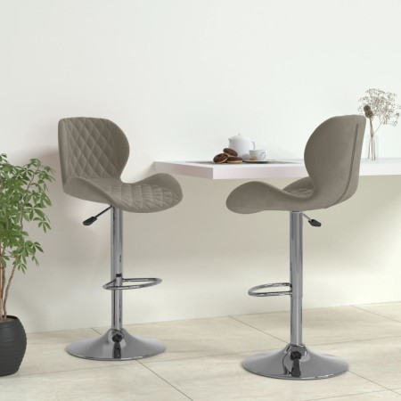 Küchenhocker 2 Einheiten hellgrauer Samt von vidaXL, Küchenhocker - Ref: Foro24-334911, Preis: 123,24 €, Rabatt: %