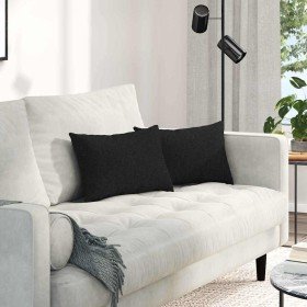Cojines de sofá 2 pcs Negro 50 x 30 cm tela en Cojines para sillas y sofás | Comprar online en Foro24
