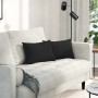 Cojines de sofá 2 pcs Negro 50 x 30 cm tela