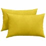 Cojines de sofá 2 pcs Amarillo 60 x 40 cm Tela de pana