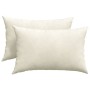 Cojines de sofá 2 pcs Crema 60 x 40 cm Tela de pana