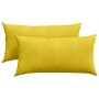 Cojines de sofá 2 pcs Amarillo 80 x 40 cm Tela de pana