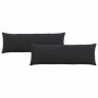 Cojines de sofá 2 pcs Negro 120 x 40 cm Tela de pana