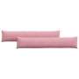Cojines de sofá 2 pcs Rosa 200 x 40 cm Tela de pana