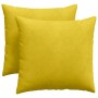 Cojines de sofá 2 pcs Amarillo 45 x 45 cm Tela de pana