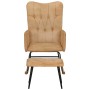 Vintage cream rocking chair with canvas stool by vidaXL, Rocking chairs - Ref: Foro24-339699, Price: 120,33 €, Discount: %