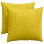 Cojines de sofá 2 pcs Amarillo 50 x 50 cm Tela de pana