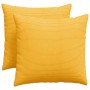 Cojines de sofá 2 pcs Amarillo Claro 50 x 50 cm Tela de pana