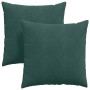 Cojines de sofá 2 pcs Verde oscuro 60 x 60 cm Tela de pana