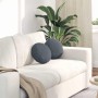 Cojines para asiento 2 pcs Gris oscuro Ø 40 x 13 cm Terciopelo