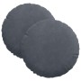 Cojines para asiento 2 pcs Gris oscuro Ø 40 x 13 cm Terciopelo