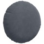 Cojines para asiento 2 pcs Gris oscuro Ø 40 x 13 cm Terciopelo