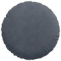 Cojines para asiento 2 pcs Gris oscuro Ø 40 x 13 cm Terciopelo