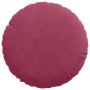 Cojines para asiento 2 pcs Rojo vino Ø 40 x 13 cm Terciopelo
