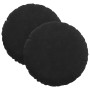 Cojines para asiento 2 pcs Negro Ø 40 x 13 cm Terciopelo