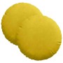 Cojines para asiento 2 pcs Amarillo Ø 40 x 13 cm Terciopelo