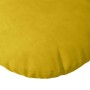 Cojines para asiento 2 pcs Amarillo Ø 40 x 13 cm Terciopelo