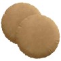 Cojines para asiento 2 pcs Marrón Ø 40 x 13 cm Terciopelo